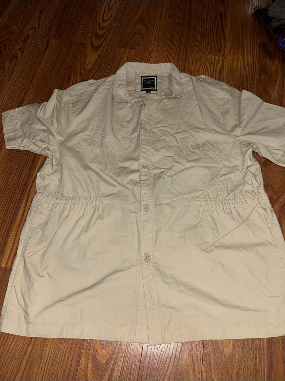 Vintage Christian Dior Monsieur 70s Shirt Jacket/Safari-Style Button-Down Men XL